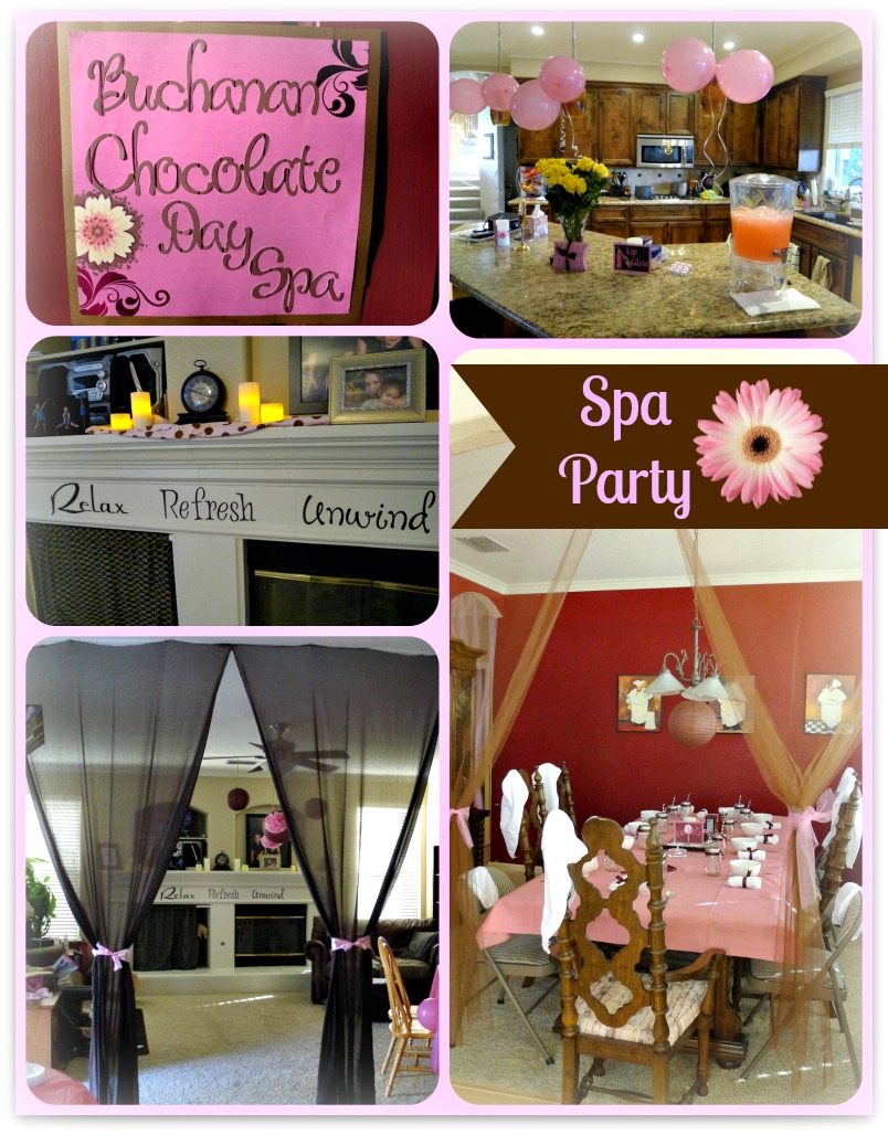 spa party decorations