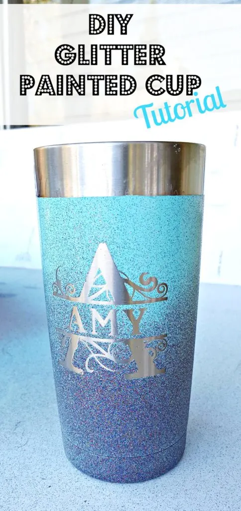 painting a stainless steel mug