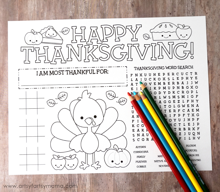 thanksgiving activity page