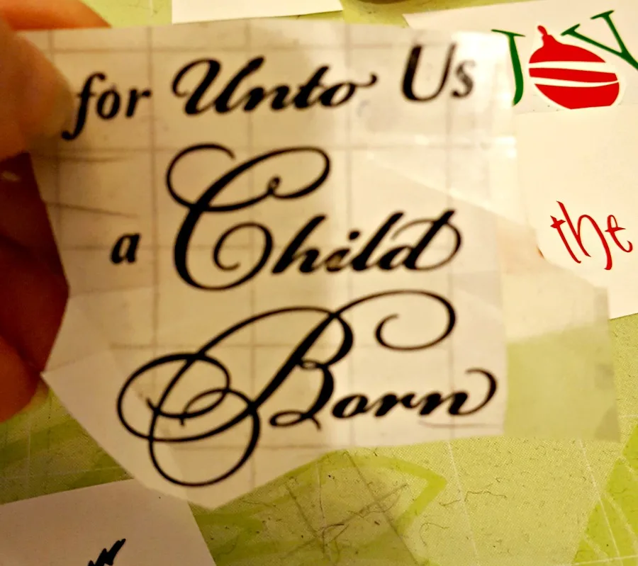 for unto us a child is born vinyl decal