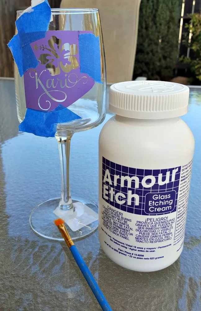 How to Etch Glass with Armour Etch and Cricut 