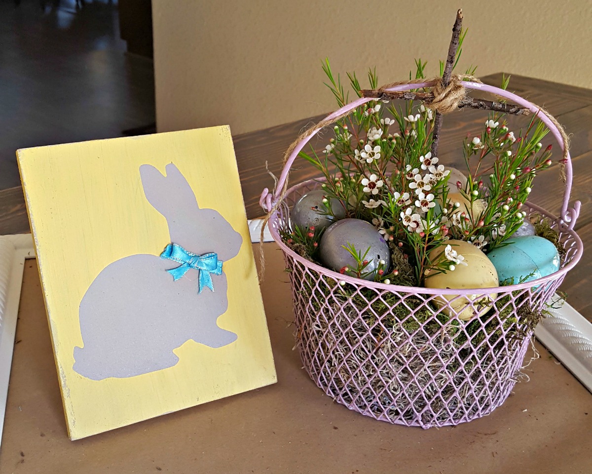 DIY Easter egg basket makeover tutorial