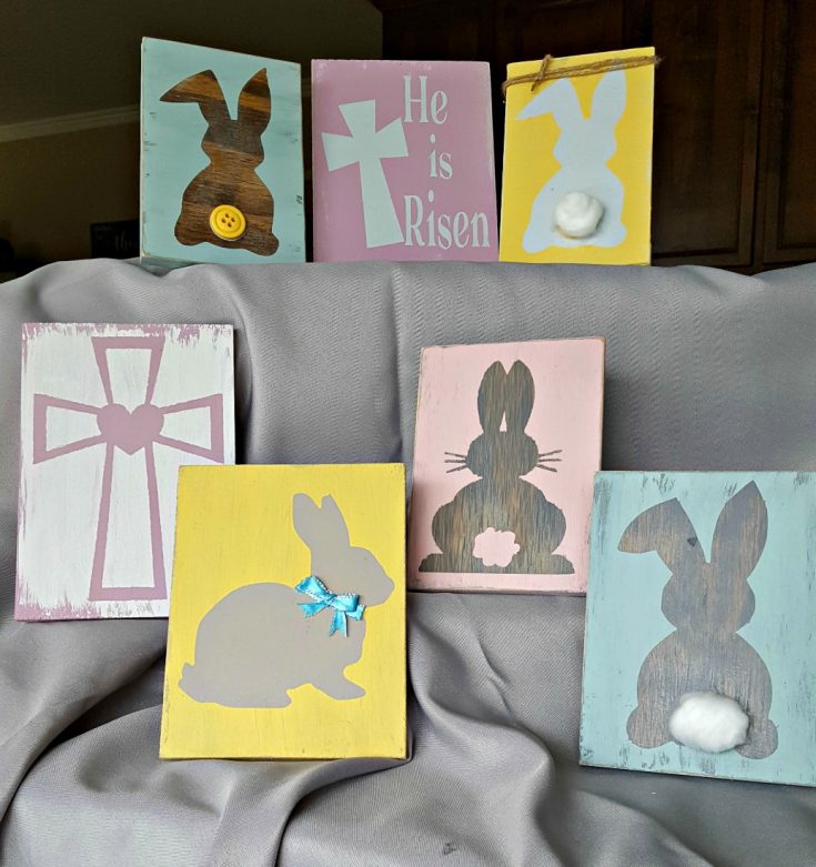 Easter Eggs Wooden Embellishments Easter Rabbit Hanging Wooden Plaque Cutouts DIY Craft Project with Ropes for Happy Easter Decorative Easter Basket Stuffers Easter Eggs Wooden Slices 