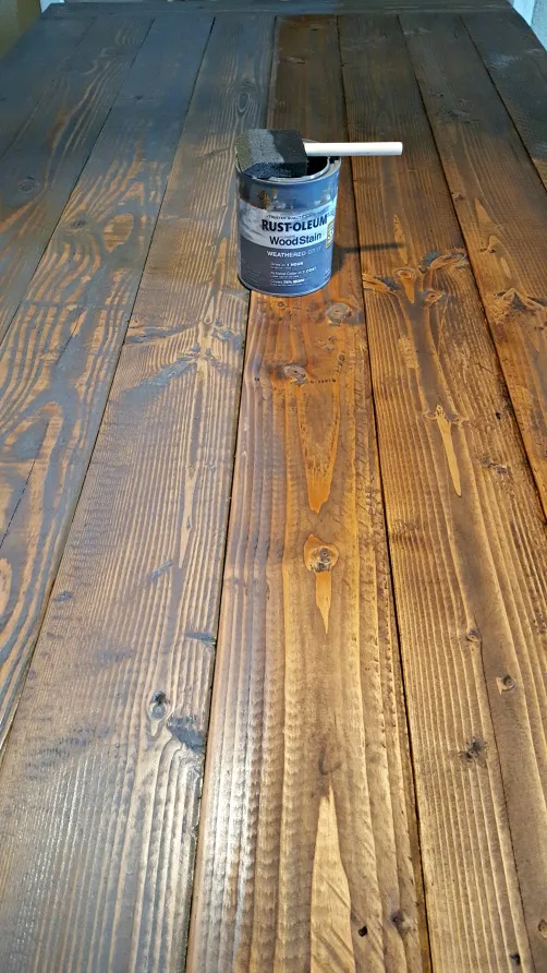 Rustoleum weathered grey farmhouse table