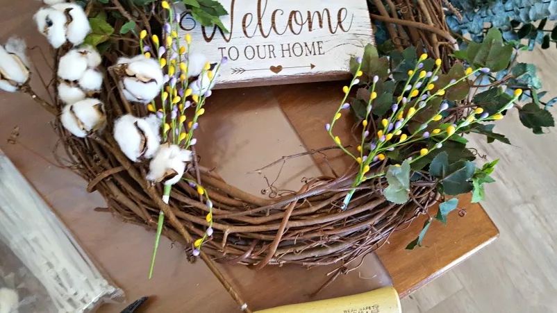 DIY grapevine spring wreath tutorial