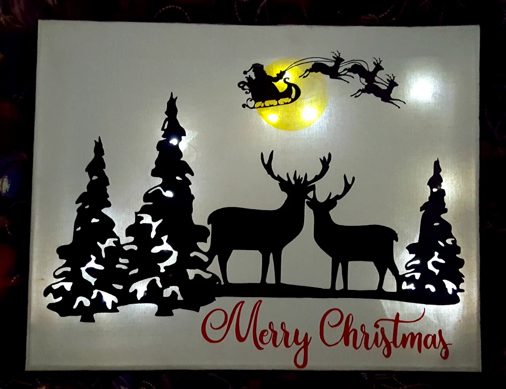 Merry Christmas canvas sign