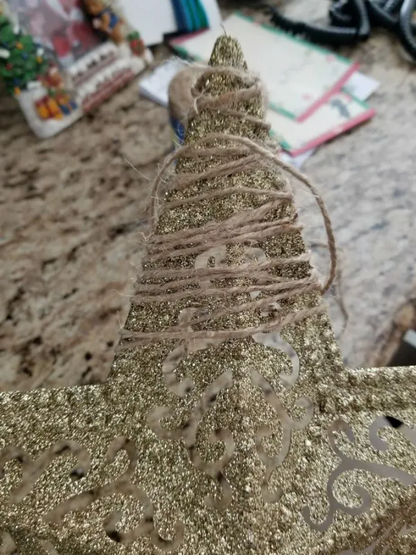how to make a christmas tree topper with dollar store supplies