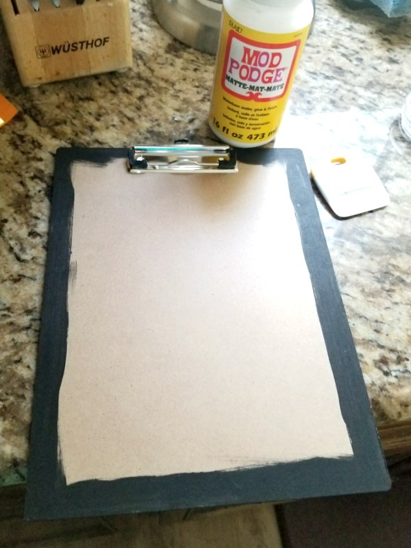 dollar tree favors painted clipboard