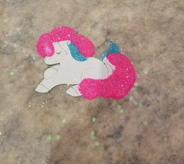 diy glitter unicorn for tumbler