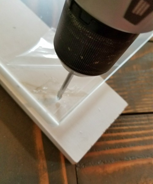 drilling hole in acrylic sheet