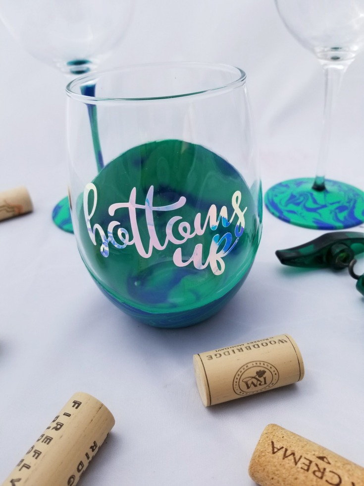 diy personalized wine glasses