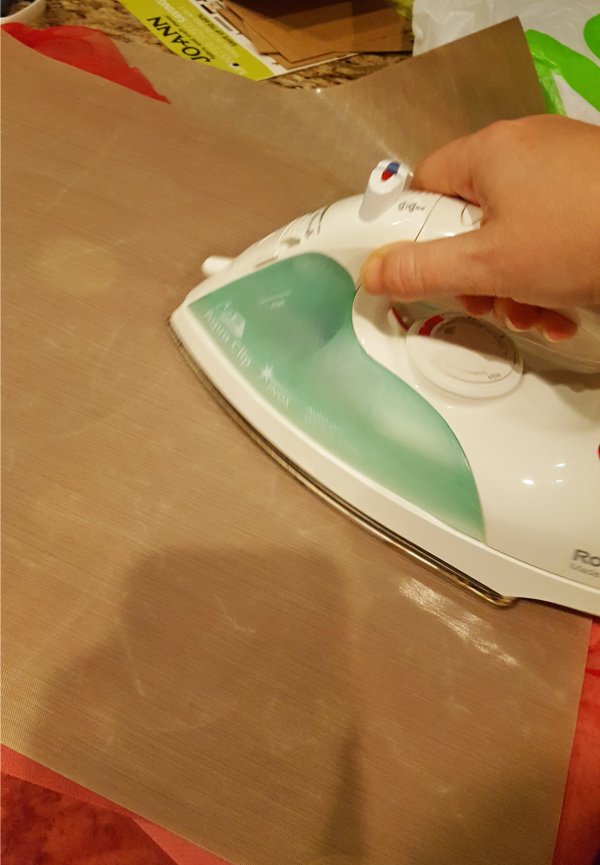 ironing with teflon sheet