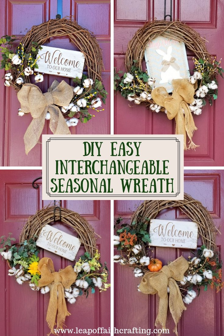 interchangeable seasonal wreath pin