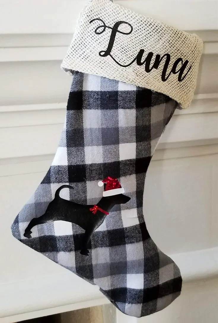 diy lined farmhouse stockings