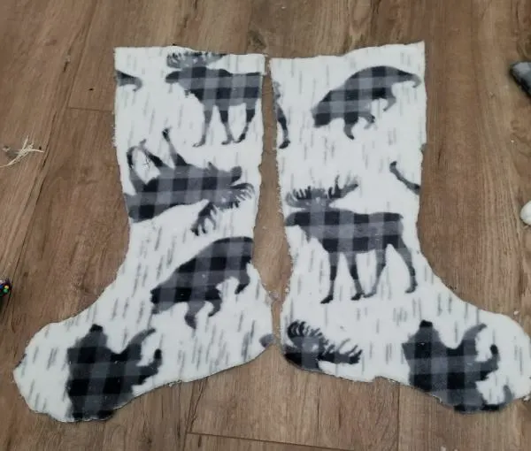 buffalo plaid buffalo and bear fabric for stockings