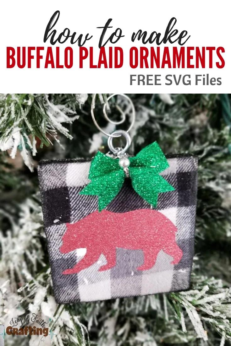 diy buffalo plaid ornament pinterest