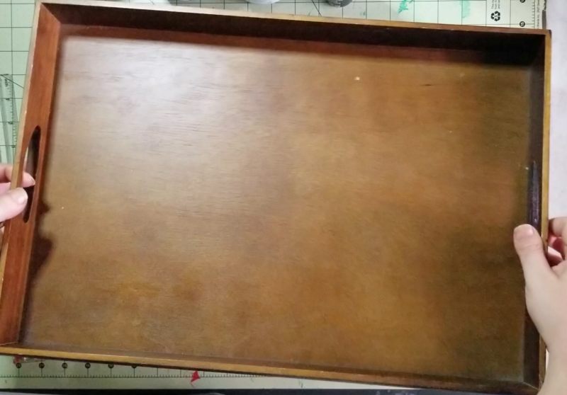 goodwill wooden tray find