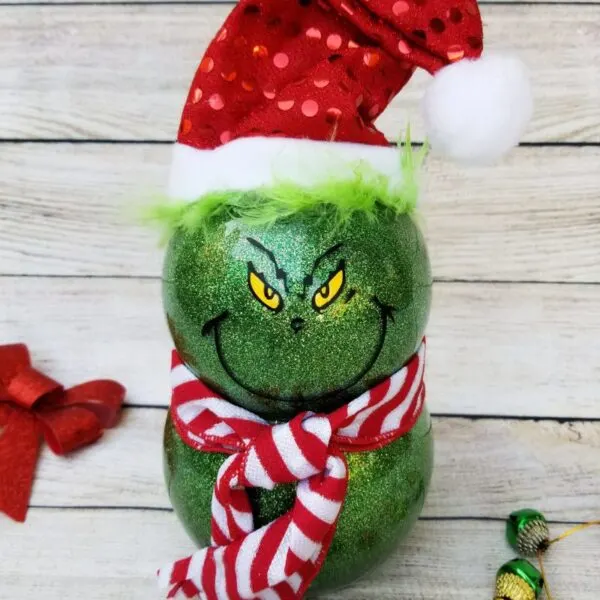 How to Make Easy Grinch Decorations with Dollar Store Supplies!