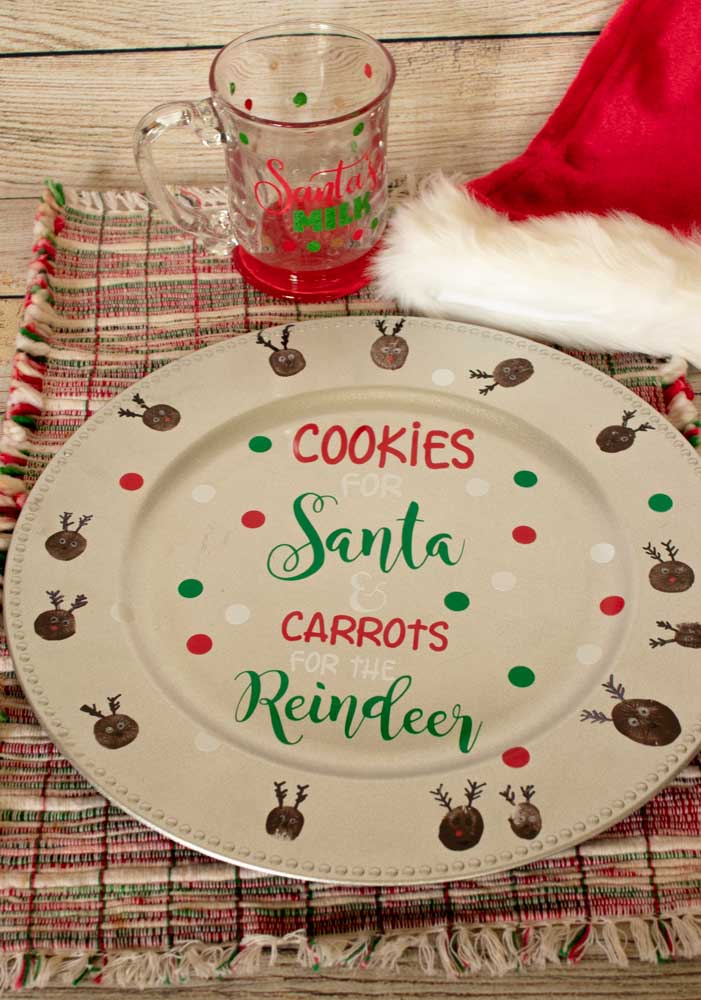 personalized cookies for santa plate