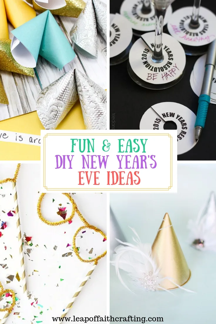 New Years Party Ideas! Fun and Easy DIY NYE party favors, games, printables, and photo booth ideas. #diynewyears #newyears #newyearseve #newyearseveparty #newyearsevepartyideas