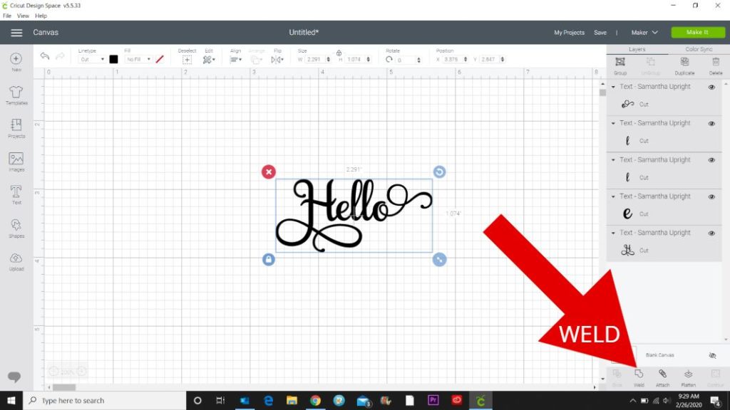 how to add flourishes to fonts in cricut design space