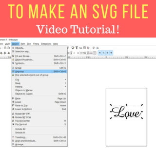 Learn how to make a SVG file in Inkscape to sell or upload to Cricut Design Space. Converting text to an SVG file is easy following these steps. #inkscape #svgfiles