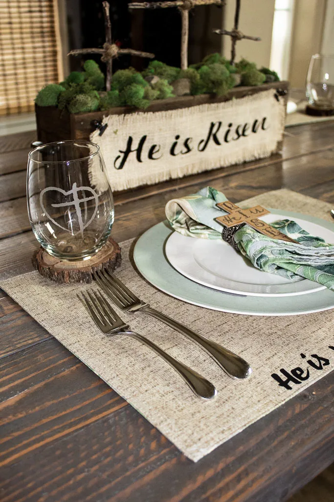 religious Easter table decorations