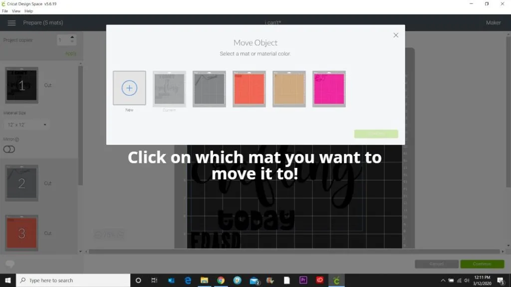 change mats design space