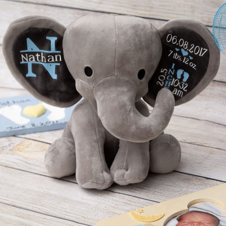 Birth Stat Elephant personalized baby gift Birth stat stuffed animal Birth Announcement Elephant Birth Stat Elephant Birth Stats Stuffed Animal Personalized Elephant Stuffed Animal