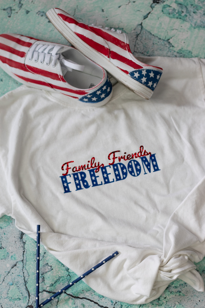 family friends freedom free svg file on shirt