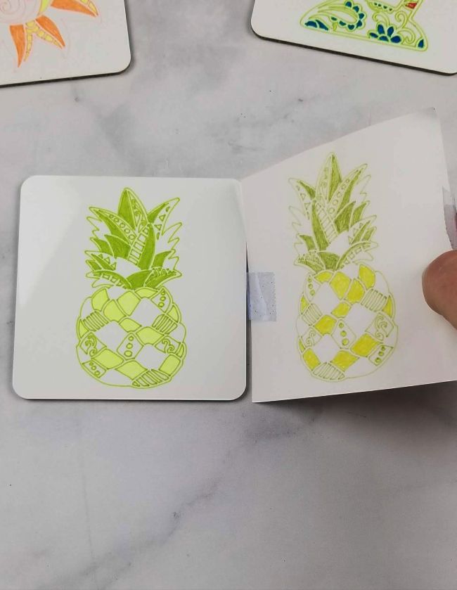 infusible ink pen coasters