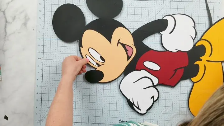 making life size mickey mouse stand up