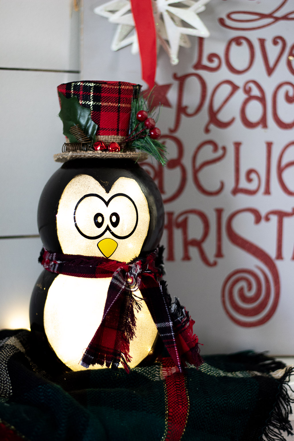 penguin christmas decoration diy