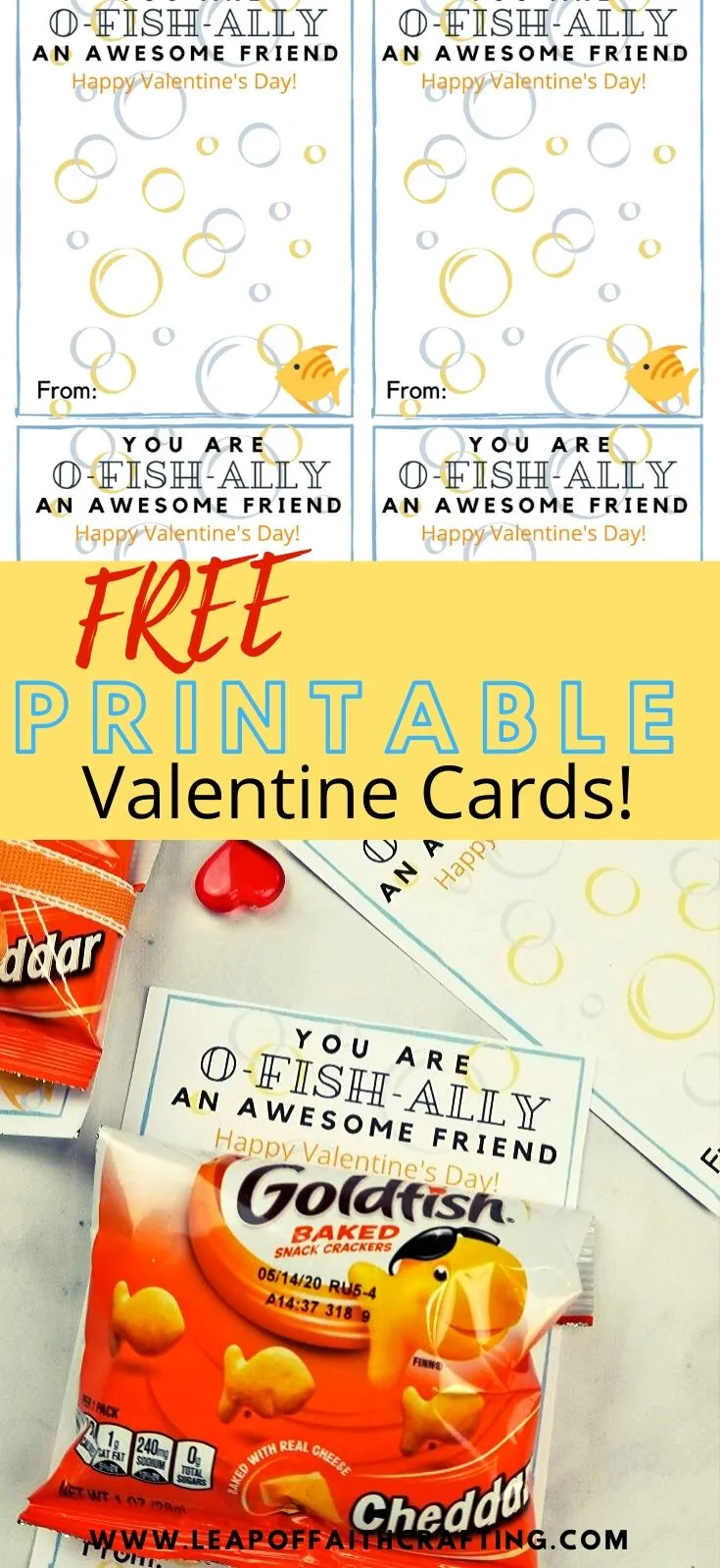 School Valentine Cards Free Valentines Printables For Classmates For Goldfish Stickers Leap Of Faith Crafting