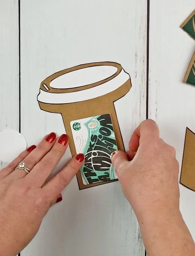 coffee cup gift card holder template pdf