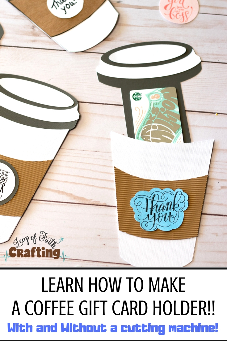 Coffee Cup Gift Card Holder Template FREE PDF and SVG File! - Leap Inside Thanks A Latte Card Template