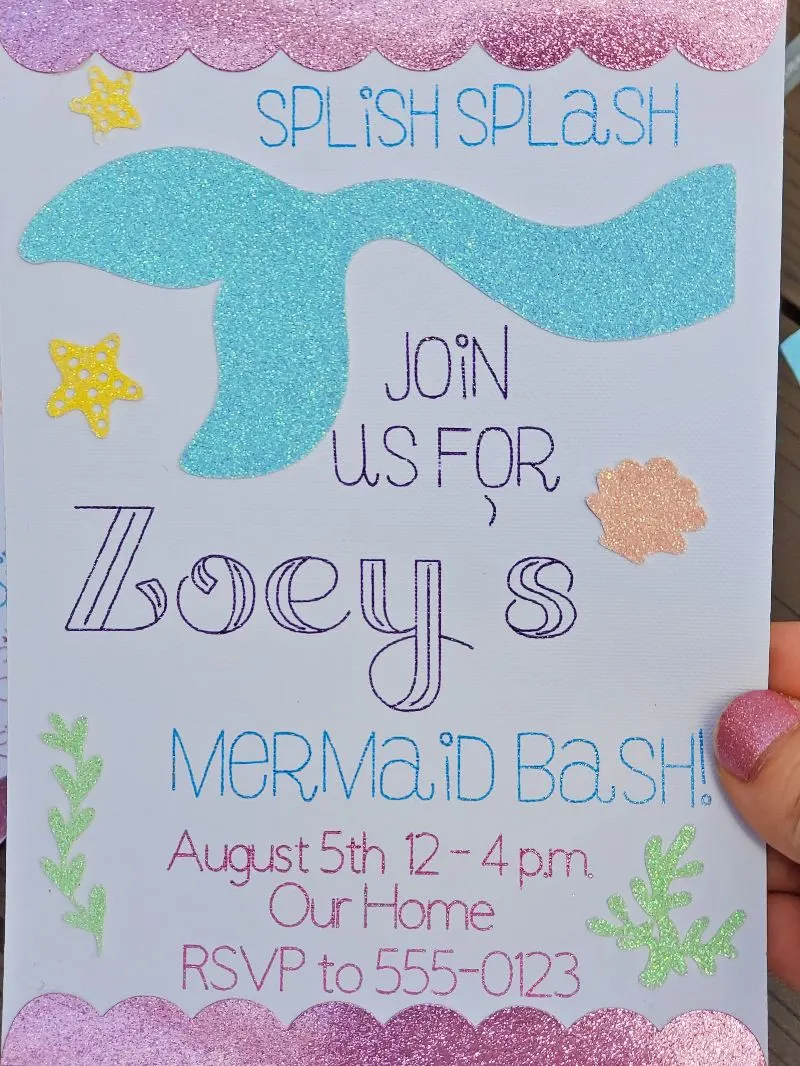 diy mermaid invitations