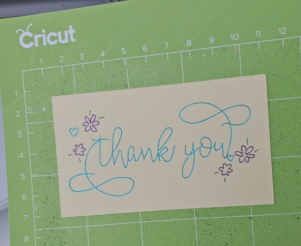 cricut foil thank you card