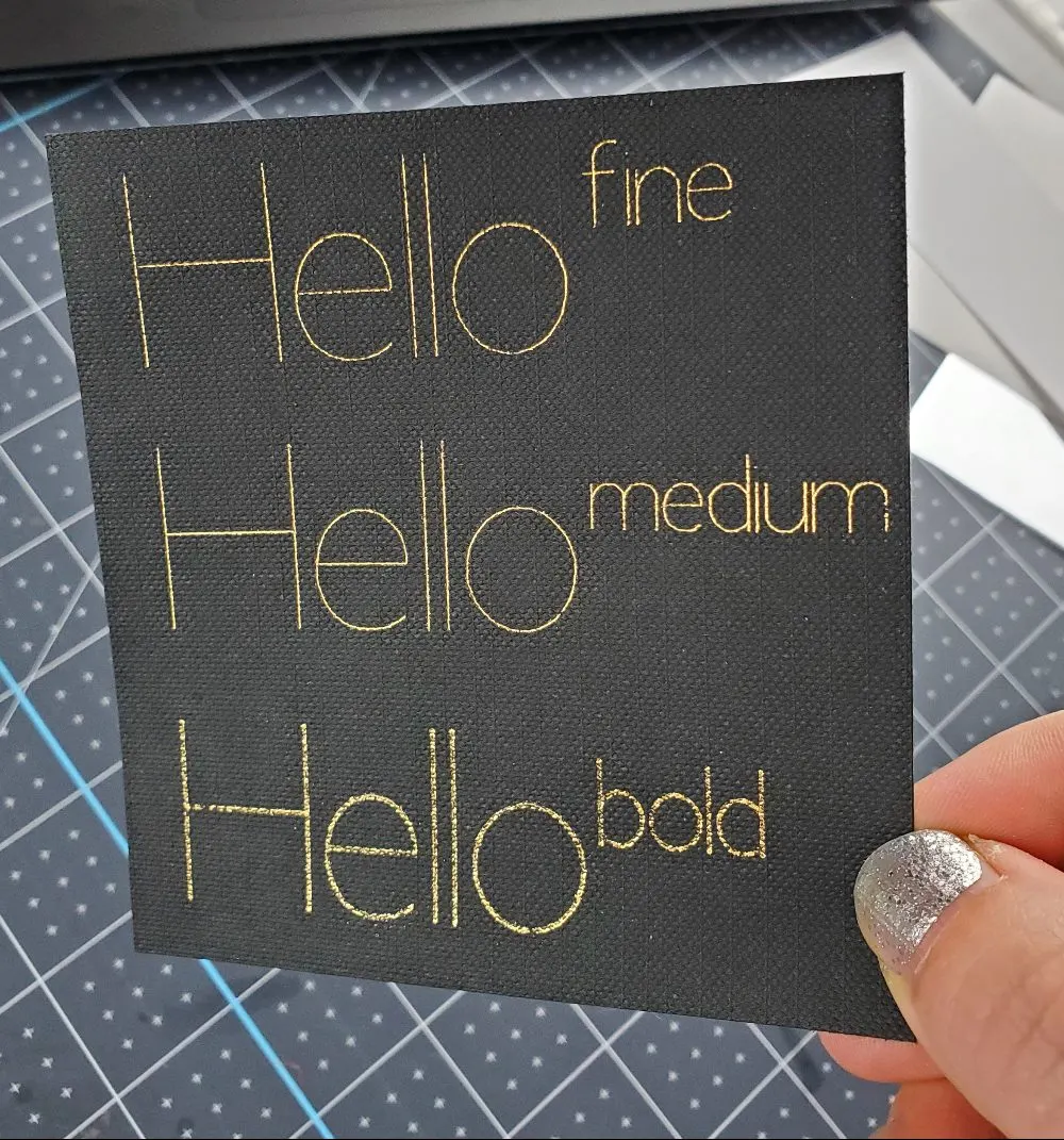 difference between foil tips cricut