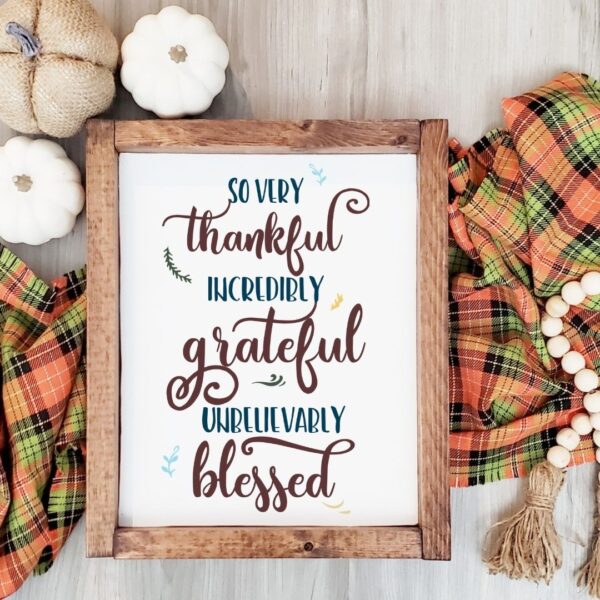 Grateful Thankful Blessed SVG Free Cut File!