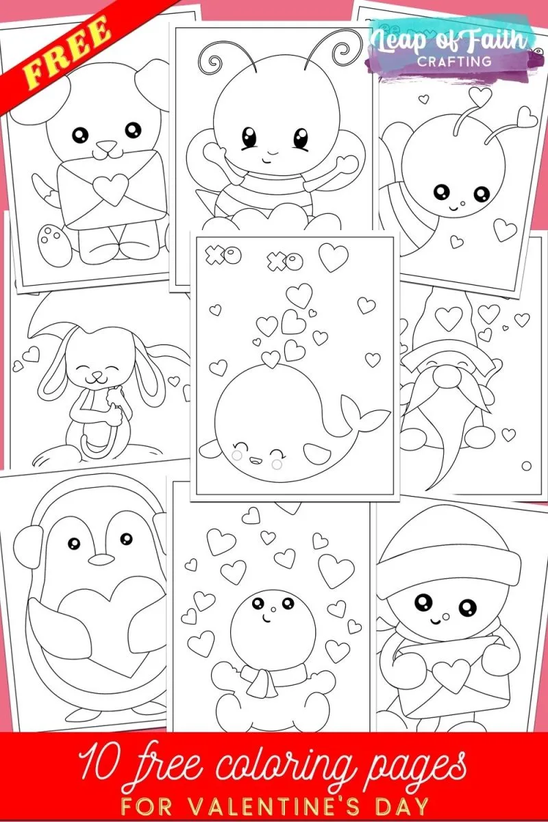 FREE Valentine's Day Coloring Pages PDF for Instant Download ...