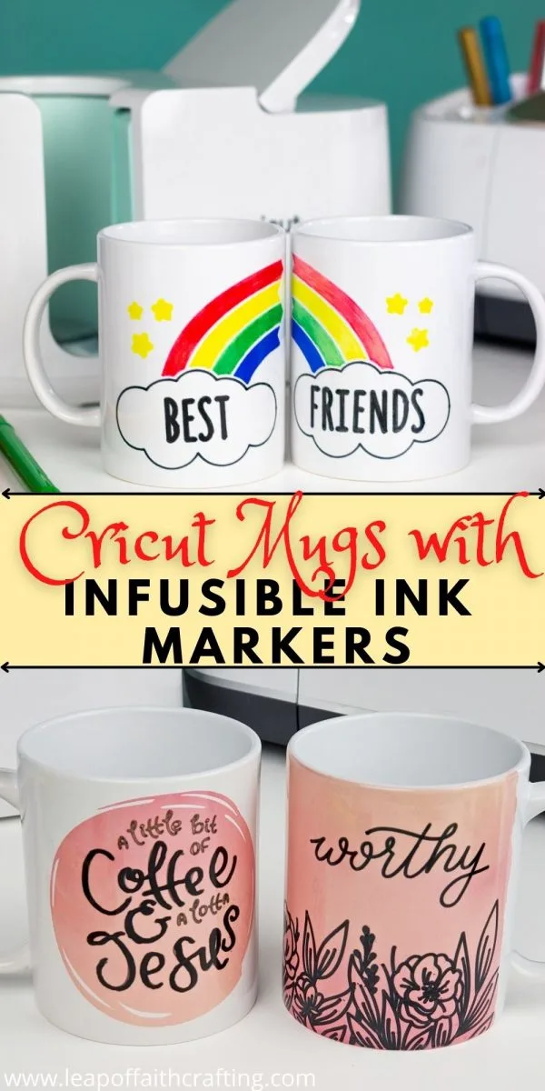 Using infusible ink pens and markers with the Cricut mug press and a  sublimation mug 