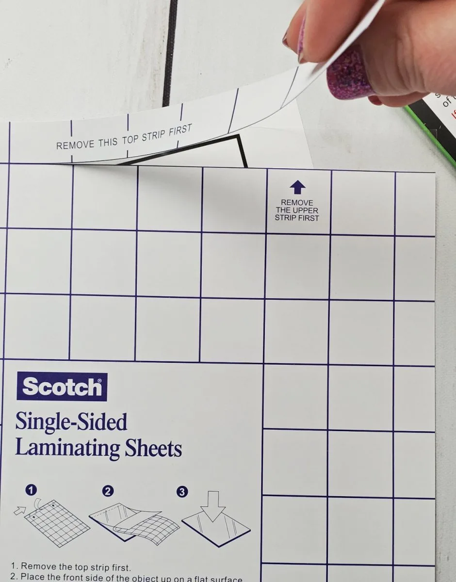 how to use single sided laminating sheets