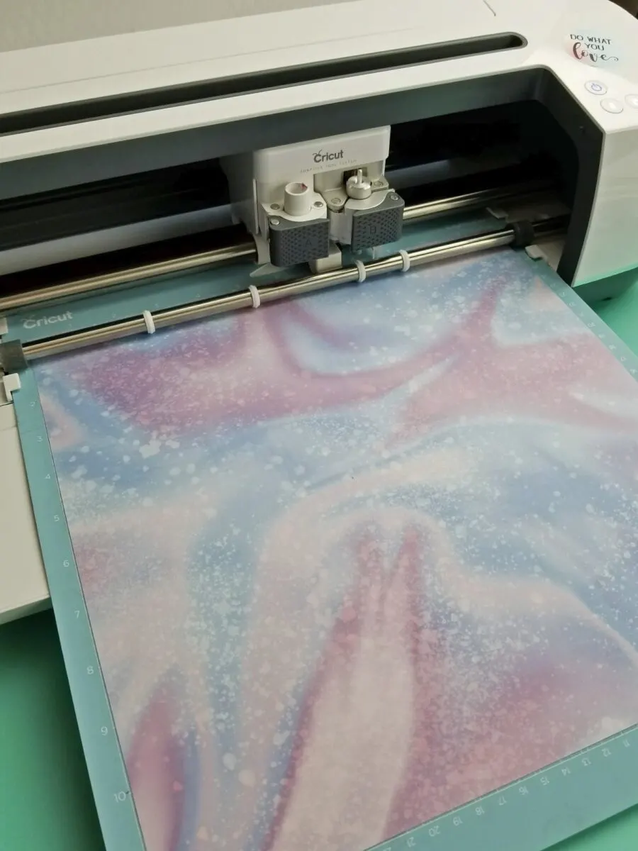 infusible ink being cut cricut
