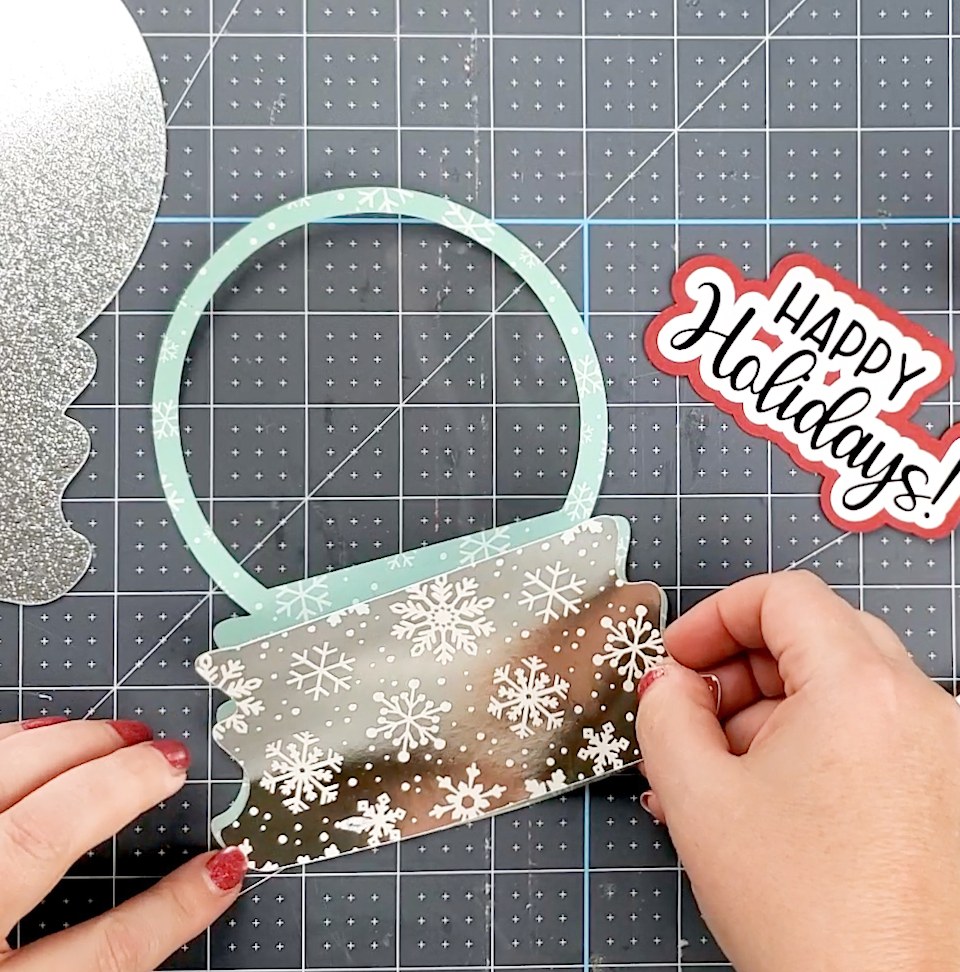 gluing snowglobe layers together diy
