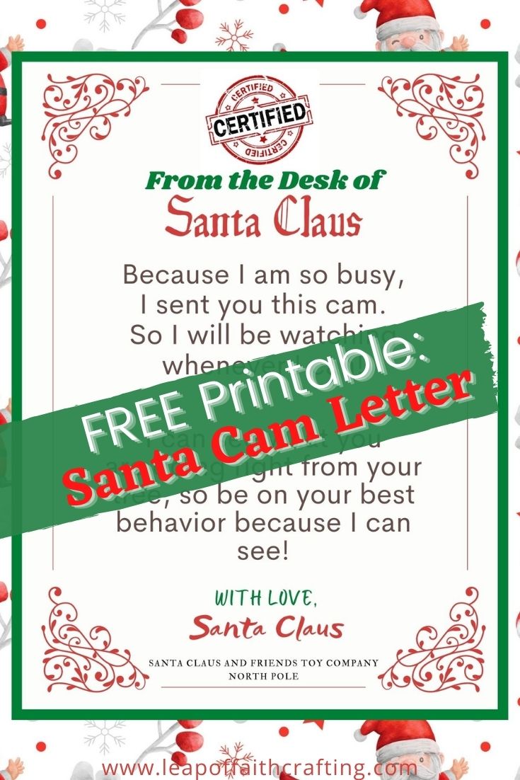 Santa Cam Free Printable Printable Templates