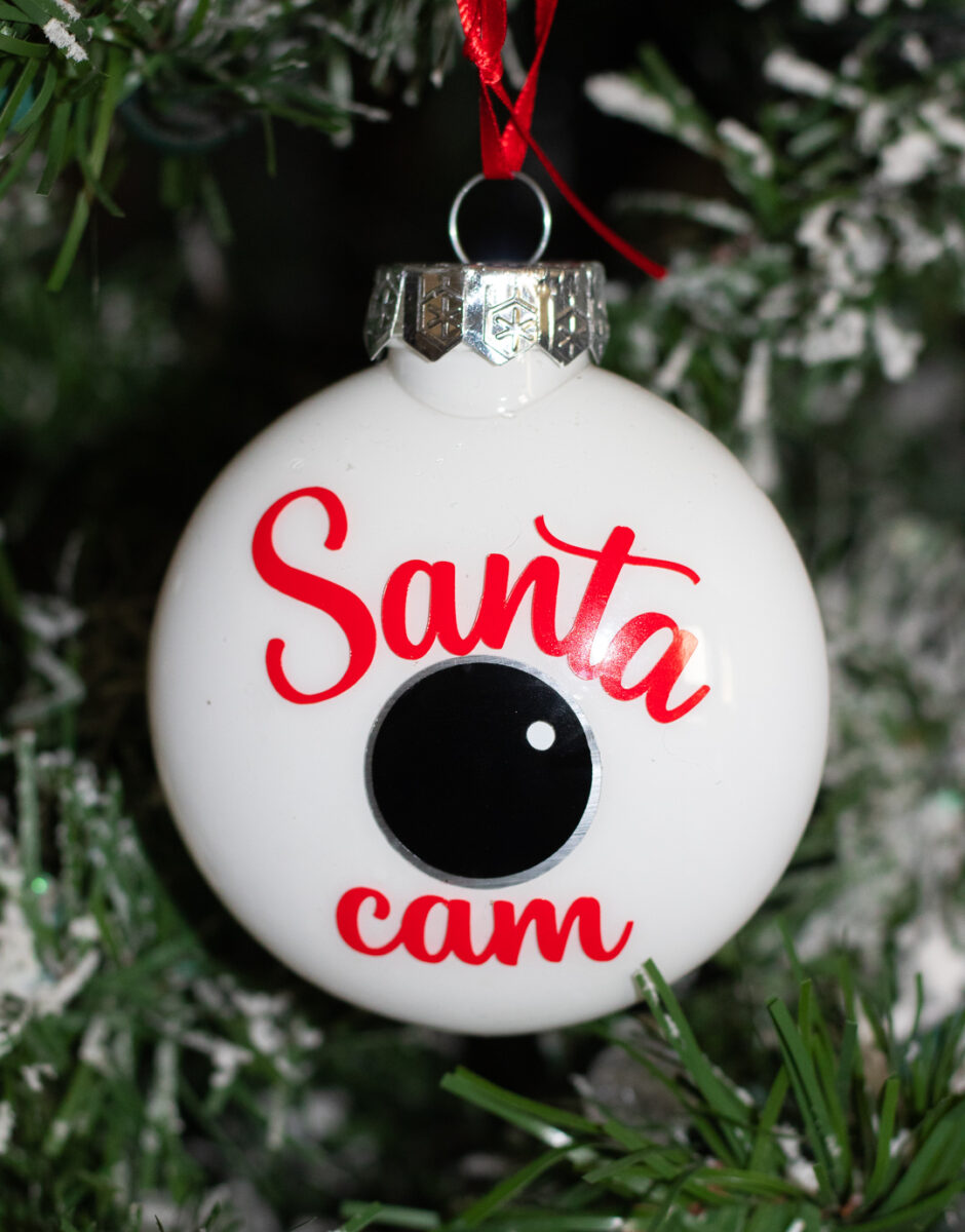 santa cam ornament