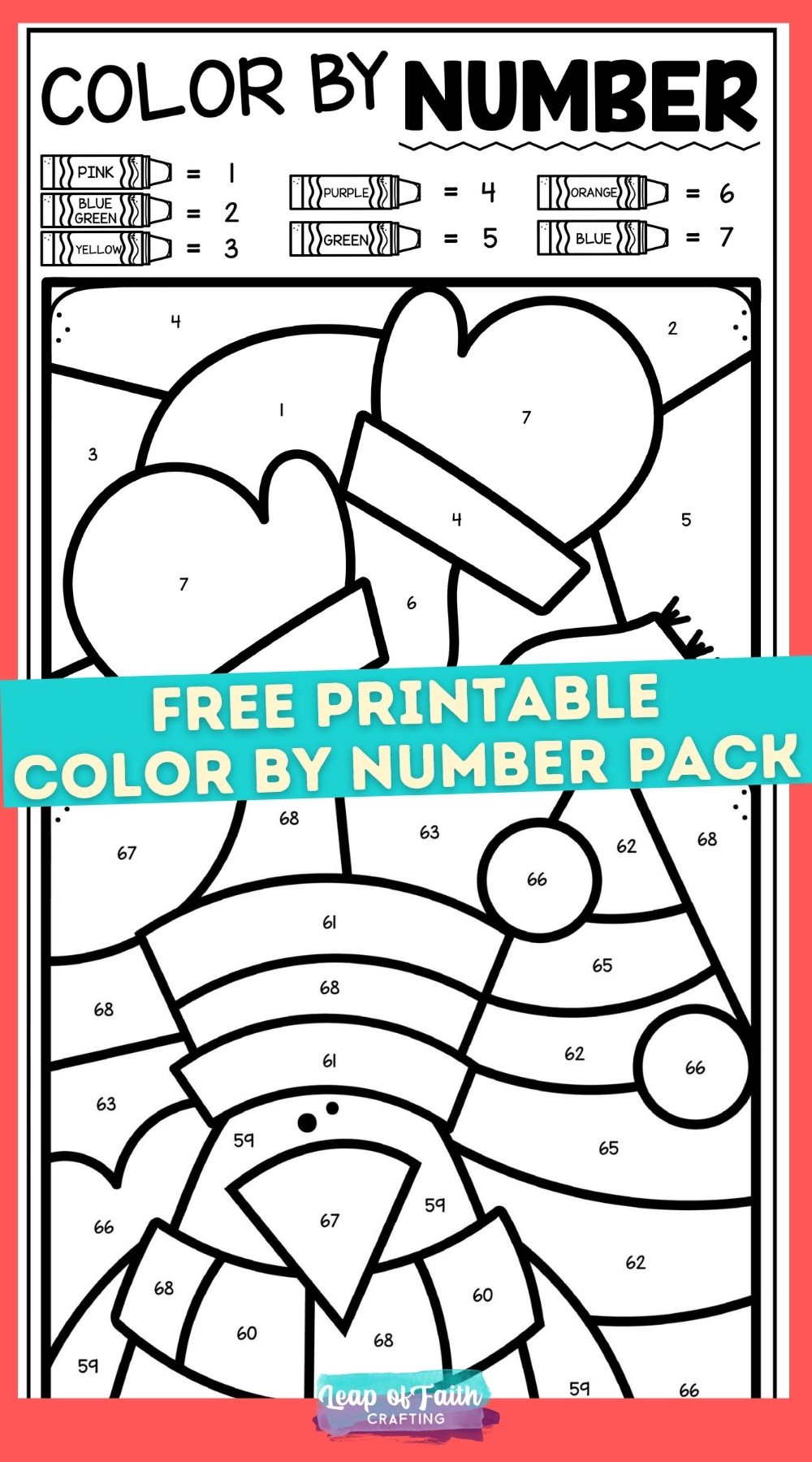color by number christmas sheets