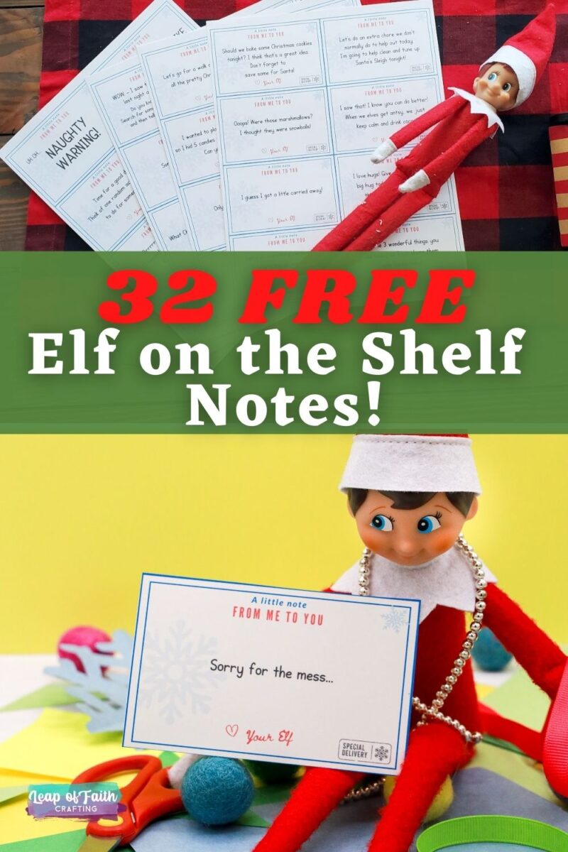 elf on the shelf printables notes pinterest