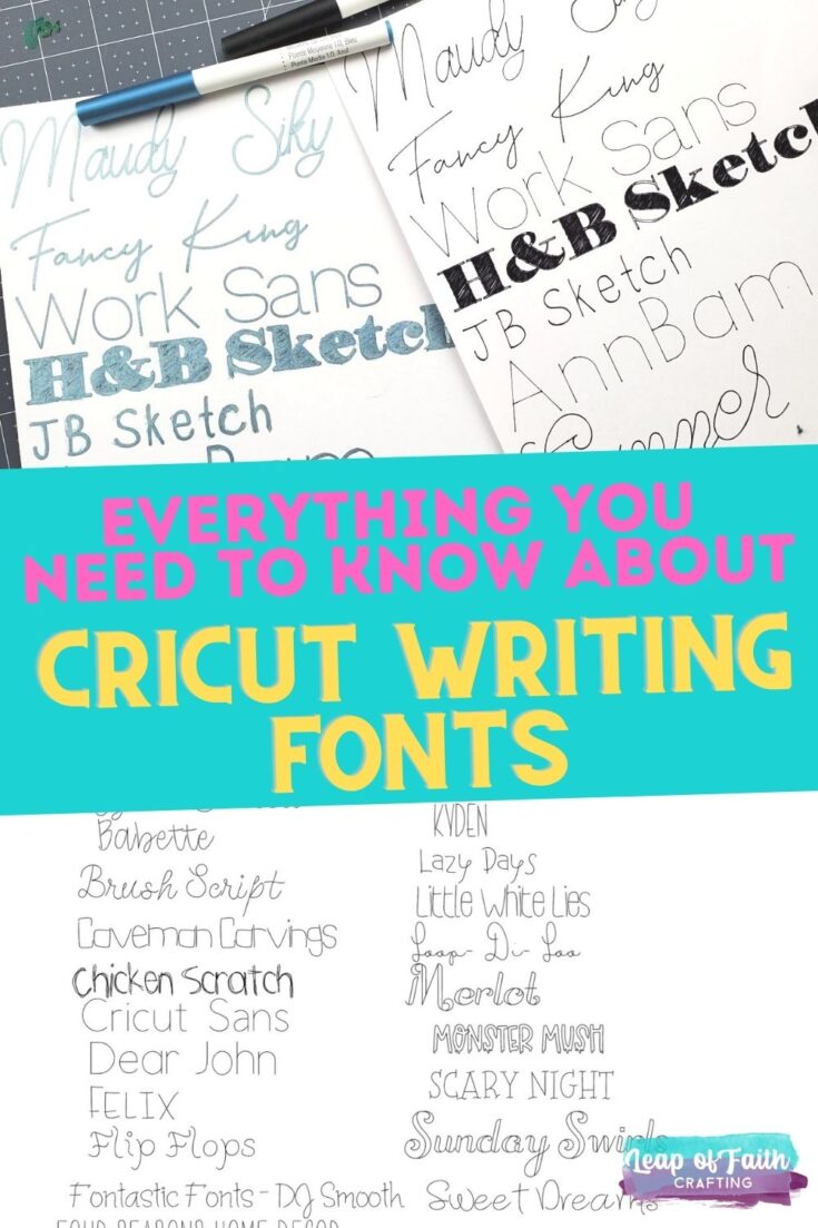 cricut writing fonts pin